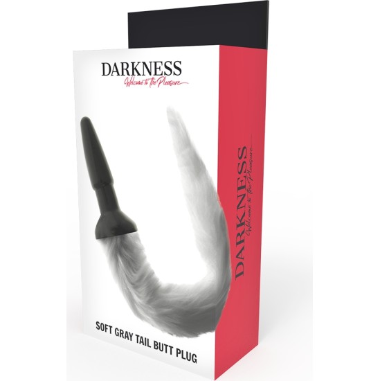 Darkness Anal DARKNESS – SILIKONINIS ANALINIS KAIŠTUKAS SU PILKA uodega