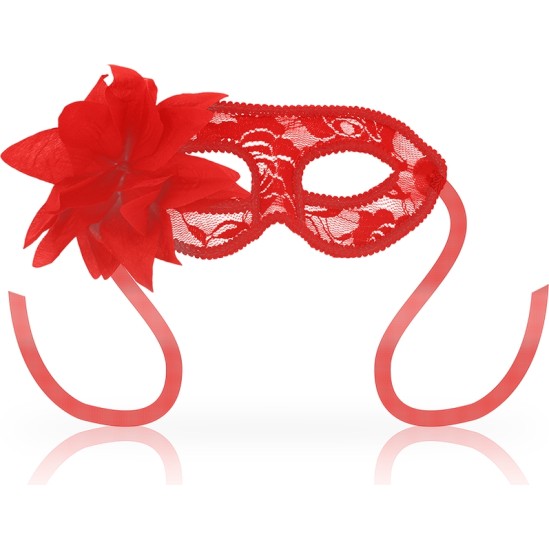 Ohmama Masks OHMAMA - MASKS MASKS WITH LACE AND RED FLOWER