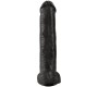 King Cock REĀLISTS PENIS AR BOMĒM 34.2 CM MELNS