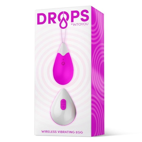 Drops Vibrating Egg Remote Control USB Silicone Purple