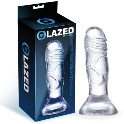 Glazed Reālistisks dildo kristāla materiāls 12,3 cm