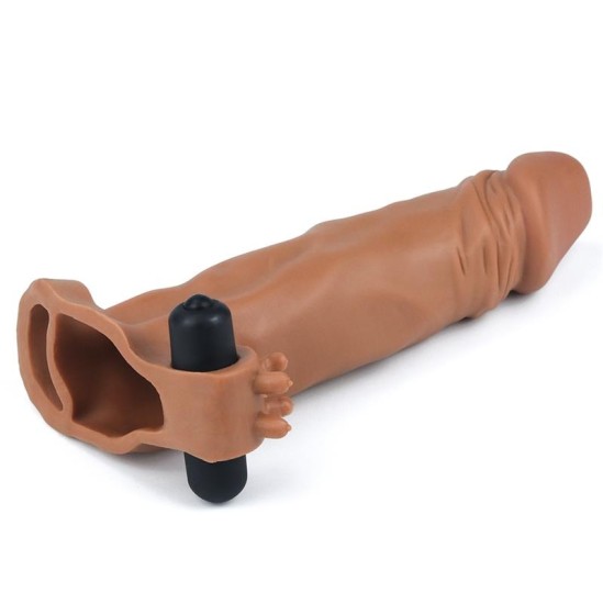 Lovetoy Vibratsiooniga peeniseümbris Lisa 2 Pleasure X-Tender Brown