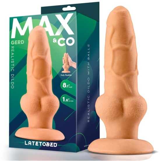 Max & Co Gerd Realistinis dildo su sėklidėmis 8.1 kūnas