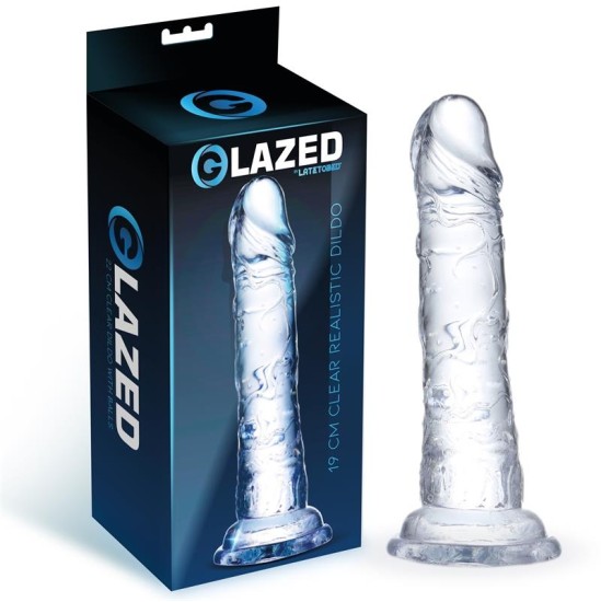 Glazed Reālistisks dildo kristāla materiāls 19 cm