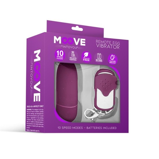 Moove Vibrating Egg with Remote Control Dark Purple