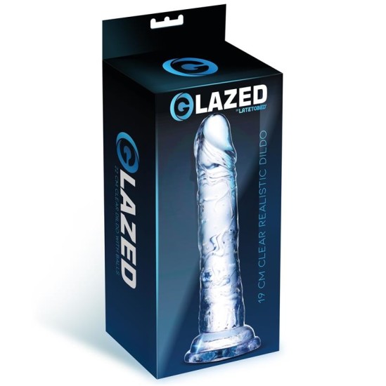 Glazed Reālistisks dildo kristāla materiāls 19 cm