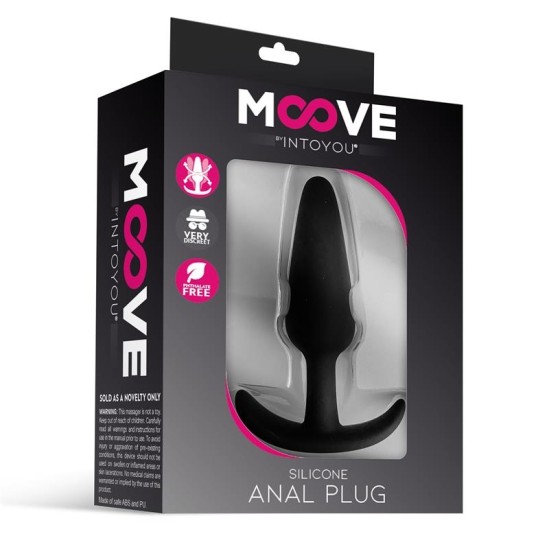 Moove Silicone Butt Plug Small Black