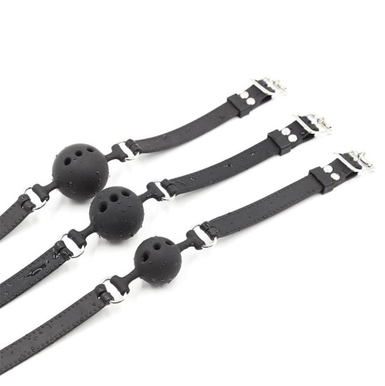 Latetobed Bdsm Line Silicone Breathable Ball Gag 5 cm Size L Black