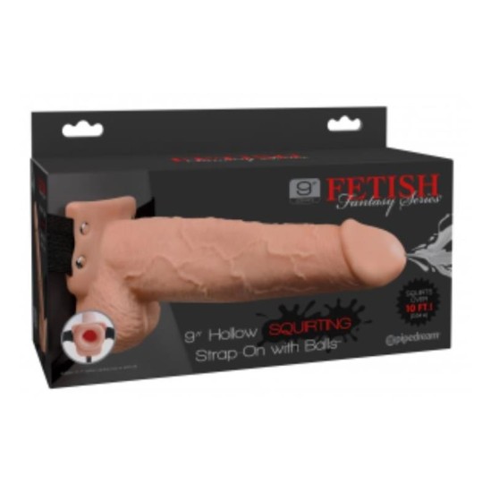 Fetish Fantasy Series Elastīga siksna ar 9 dobu dildo izšļakstīšanas funkciju