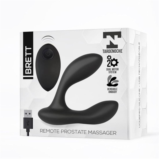 Tardenoche Brett Prostate Massager tālvadības pults USB šķidrais silikons