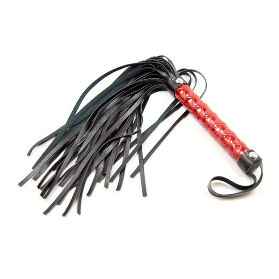 Latetobed Bdsm Line Flogger dimanta raksts un metāla aparatūra 39 cm sarkana