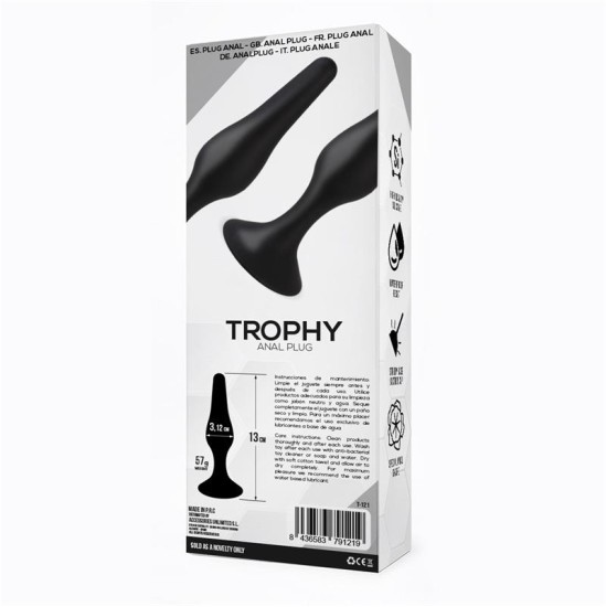 Tardenoche Trophy Anal Plug 13 cm Silicone Black