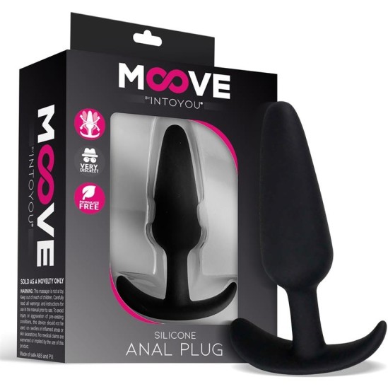 Moove Silicone Butt Plug Small Black