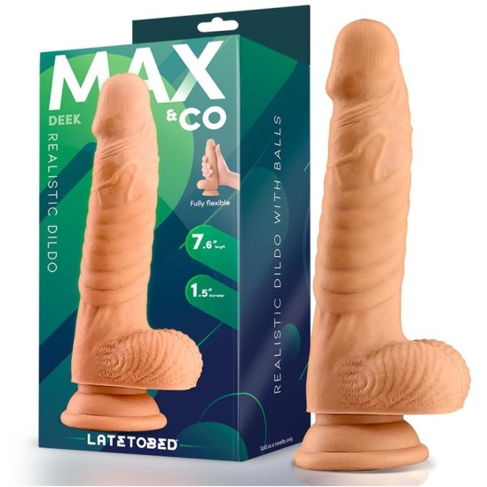 Max & Co Deek Realistic Dildo koos Testivles 7.6 lihaga