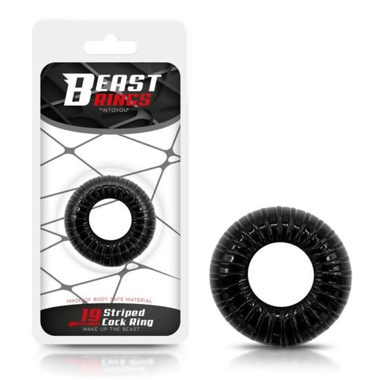 Beast Rings Elastīgs dzimumlocekļa gredzens 1.9cm melnā krāsā