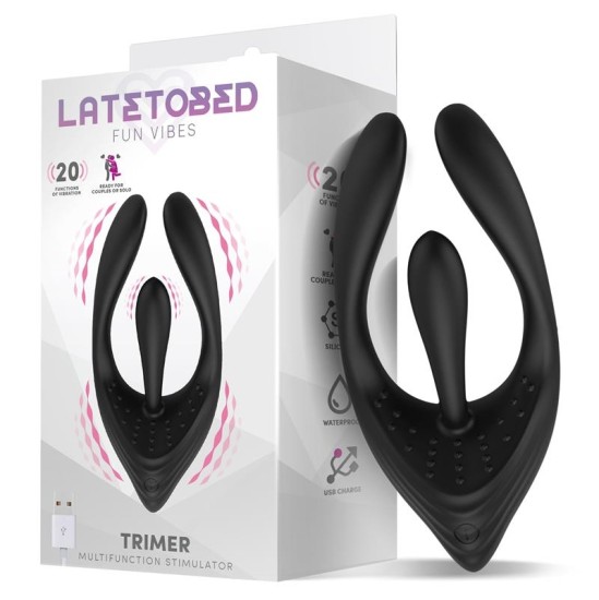 Latetobed Trimer 3 Motors elastīgs stimulators USB silikons