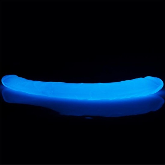 Lovetoy Dvivietis Dildo Lumino 14.5 Blue Light