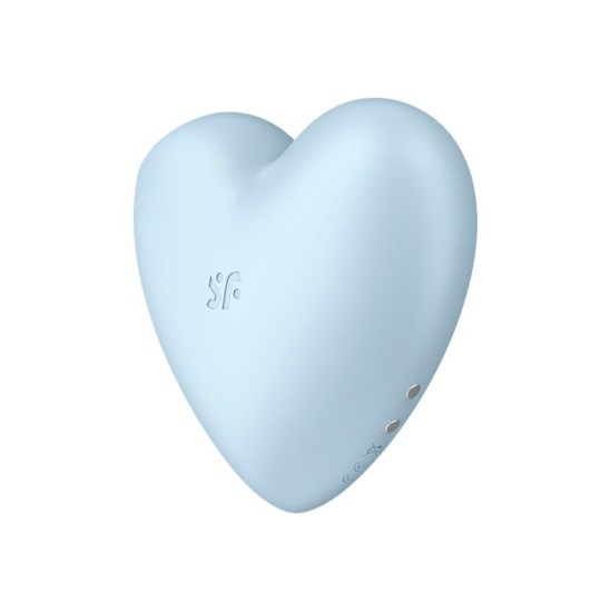 Satisfyer Cutie Heart Clitoris Sucker and Vibe Blue