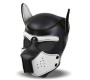 Intoyou Bdsm Line Hound Neoprene Dog Hood with Removable Muzzle White/Black One Size