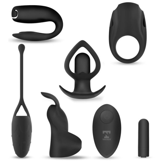 Tardenoche Six-In-One Vibrating Bullet and 6 Silicone Accessories Kit