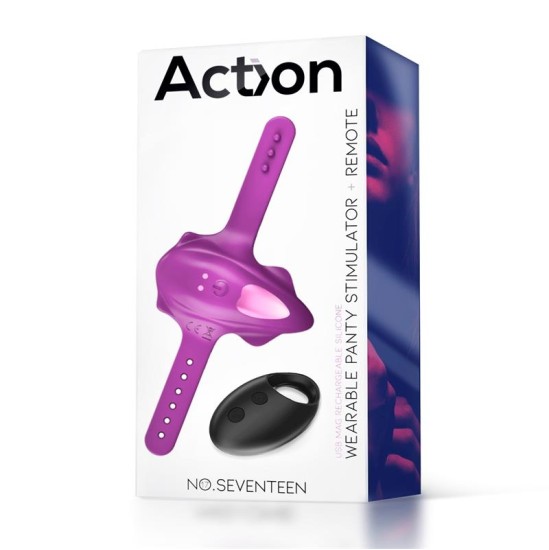 Action Nr Seventeen Panty Stimulator Remote Control Magnetic USB Purple