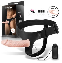 Harness Collection Latetobed Bemax Detachable Strap-On with Hollow Dildo, Vibration and Remote Control
