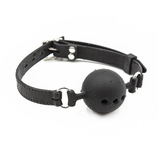 Latetobed Bdsm Line Silicone Breathable Ball Gag 5 cm Size L Black