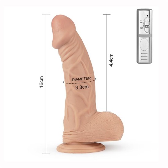 Lovetoy Dildo Real Extreme Dildo ar vibrācijas 9 miesu