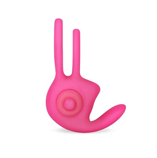 Lovetoy Double Vibrating Cockring Power Clit Duo Pink