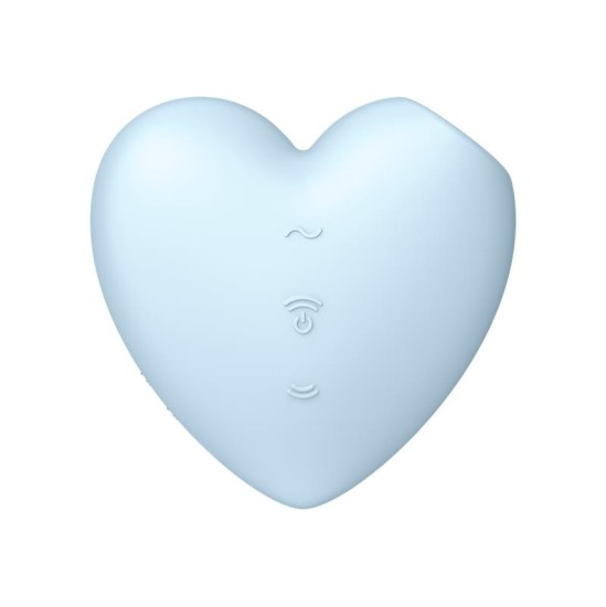 Satisfyer Cutie Heart Clitoris Sucker and Vibe Blue