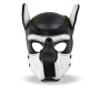 Intoyou Bdsm Line Hound Neoprene Dog Hood with Removable Muzzle White/Black One Size