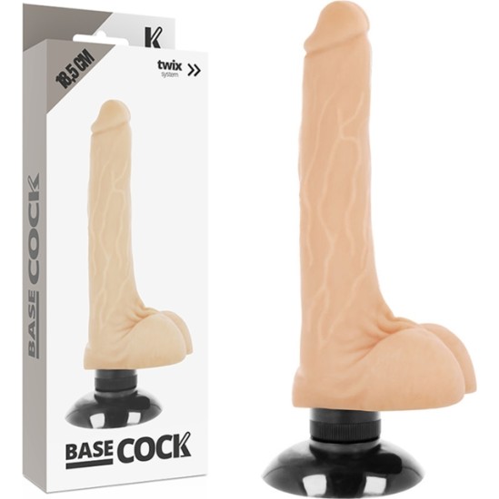 Basecock REALISTIC VIBRATOR 2-1 FLESH 18.5 CM