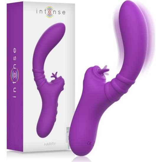 Intense Fun Vibrators ar klitora stimulātoru violets