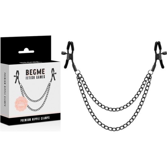 Begme Red Edition NIPPLE CLIPS WITH CHAIN