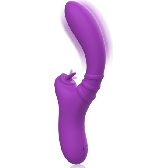 Intense Fun Vibrators ar klitora stimulātoru violets