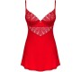 Obsessive Chemise OBSESSIVE – INGRIDIA CHEMISE & THONG RED XS/S