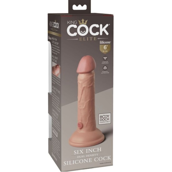 King Cock ELITE - REĀLISTS SILIKONA DILDO 15,2 CM