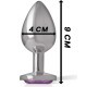 Intense Anal Toys INTENSE - METAL ALUMINUM ANAL PLUG WITH VIOLET GLASS SIZE L