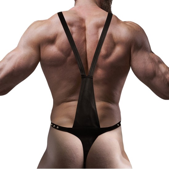 Fetish Submissive Attitude MEN'S V-SHAPED ECO-LEATHER HARNESS