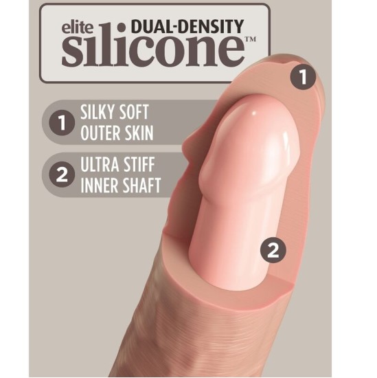 King Cock ELITE - REĀLISTS SILIKONA DILDO 15,2 CM