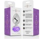 Intense Anal Toys INTENSE - METAL ALUMINUM ANAL PLUG WITH VIOLET GLASS SIZE L