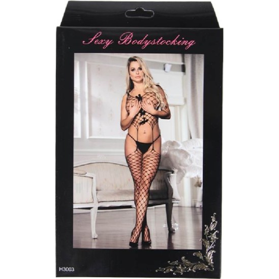 Queen Lingerie CROP TOP SUSPENDER FISHNET BODYSTOCKING SL