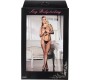 Queen Lingerie CROP TOP SUSPENDER FISHNET BODYSTOCKING SL