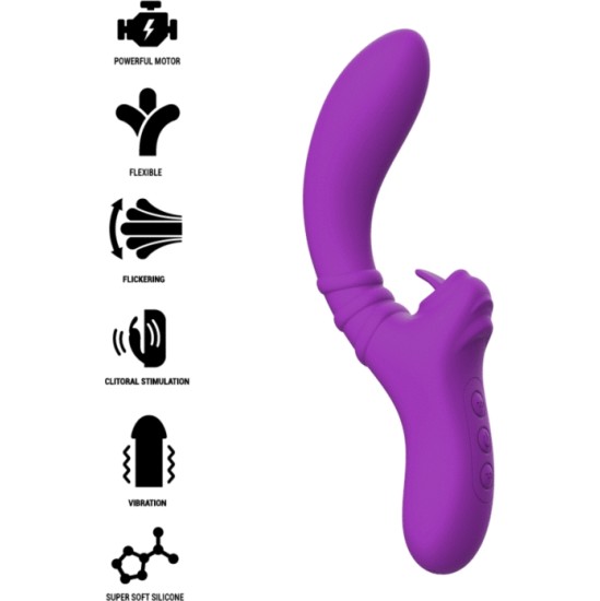 Intense Fun INTENSE - HARRY VIBRATOR FLEXIBLE WITH violets TONGUE