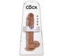 King Cock REĀLISTS PENIS AR Bumbiņām 22,6 CM KARAMELE