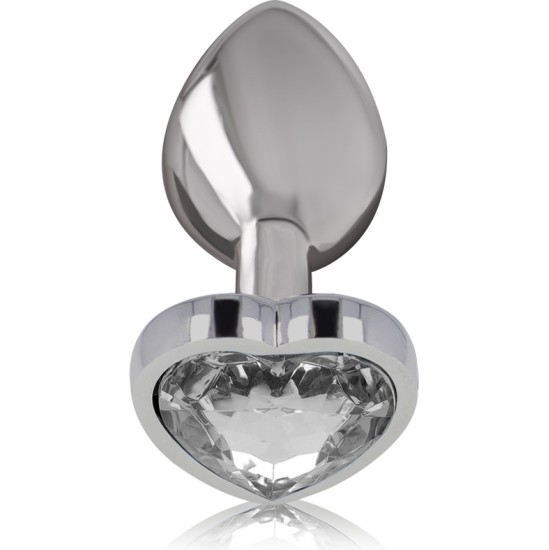 Intense Anal Toys INTENSE - METAL ALUMINUM ANAL PLUG HEART WHITE SIZE L