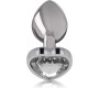 Intense Anal Toys INTENSE - METAL ALUMINUM ANAL PLUG HEART WHITE SIZE L