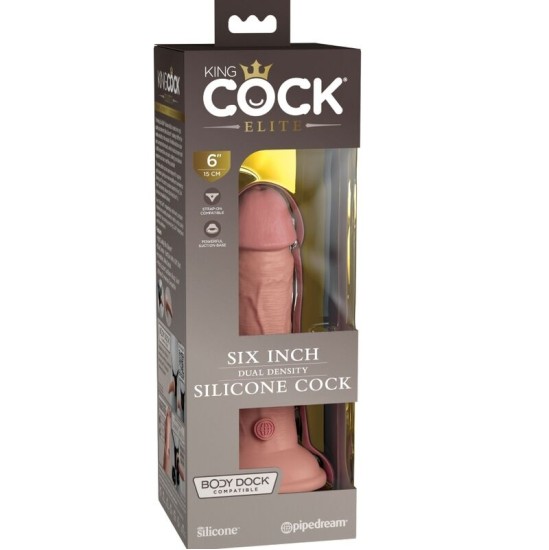 King Cock ELITE - REĀLISTS SILIKONA DILDO 15,2 CM