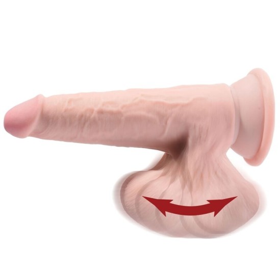 King Cock Plus Dildo ar sēkliniekiem 20,3 CM