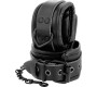 Darkness Bondage DARKNESS - ADJUSTABLE ANKLE HANDCUFFS BLACK LEATHER